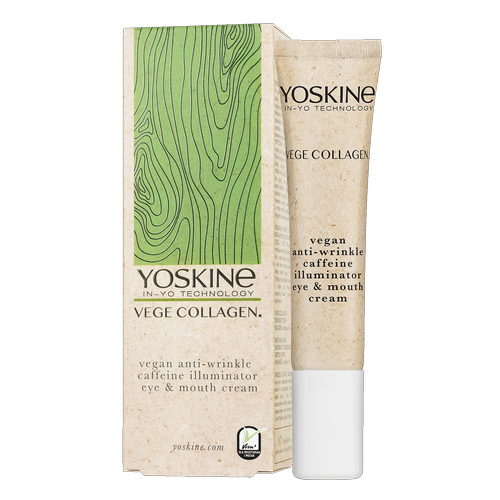 Yoskine Vege Collagen Eye cream, Vegan anti- wrinkle caffeine  illuminator